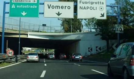 Tangenziale di Napoli: chiusa al traffico la rampa di via Cilea al Vomero, gli orari