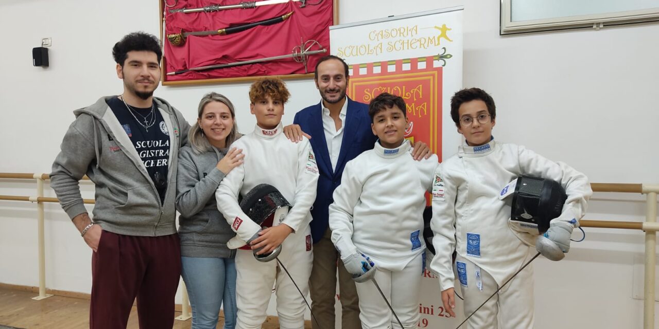 Campionato regionale Under 14 di Scherma: tre giovanissimi della “Scuola Scherma Casoria” in gara