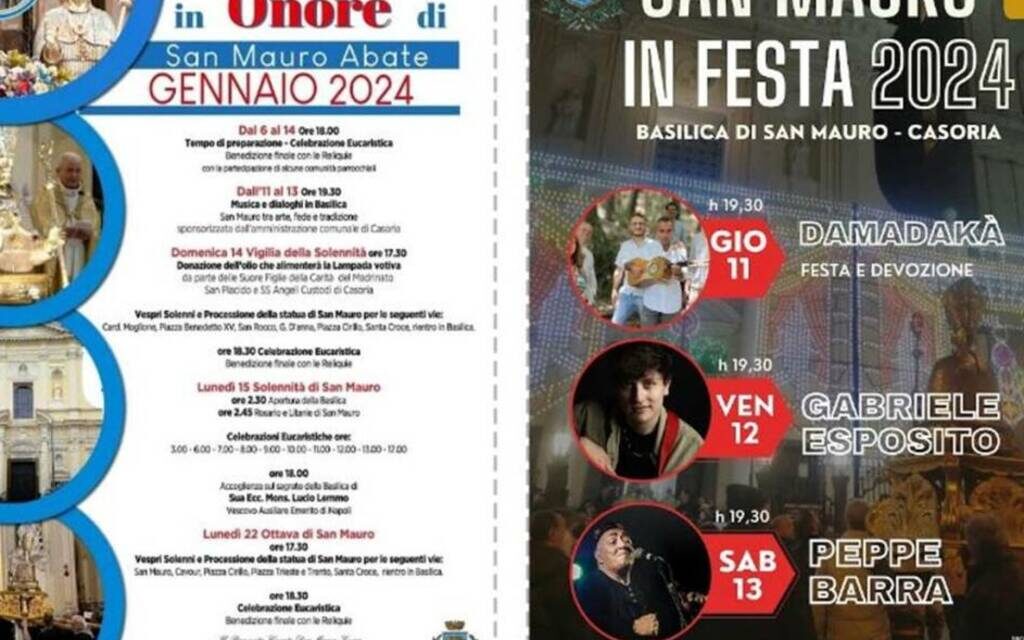 Casoria ancora tanti eventi in città: grandi artisti per la festa di San Mauro