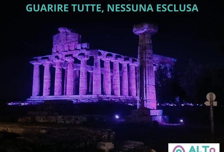 Tumori ginecologici, il 20 settembre i templi di Paestum e Velia si illuminano di viola per il GO Day