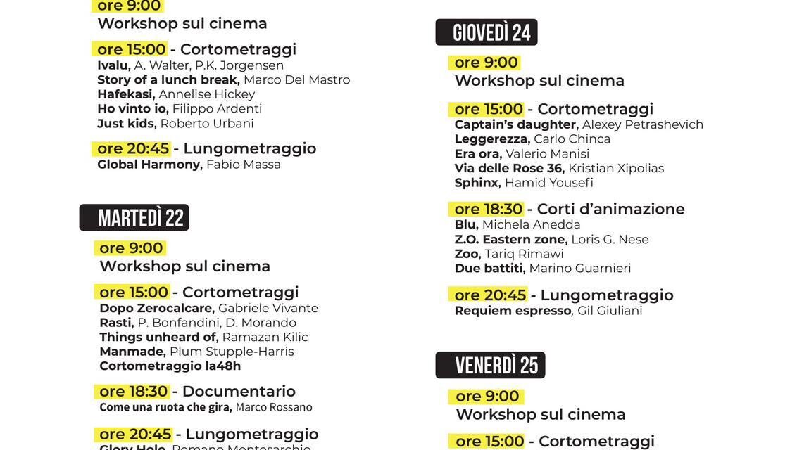 Festival del cinema di Castel Volturno, parte la VII edizione