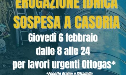 Casoria. Lavori di manutenzione alla rete idrica comunale, ecco quando mancherà l’acqua