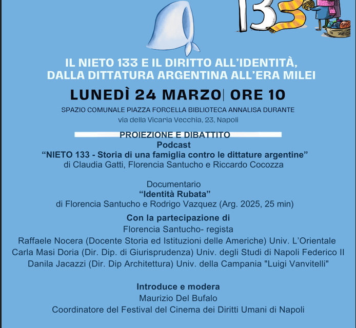 Nipoti ritrovati e diritto di identità. A Napoli focus sull’Argentina, dai desaparecidos a Milei